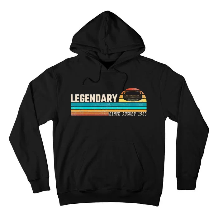 Hockey Player Legend Since August 1983 Birthday Tall Hoodie