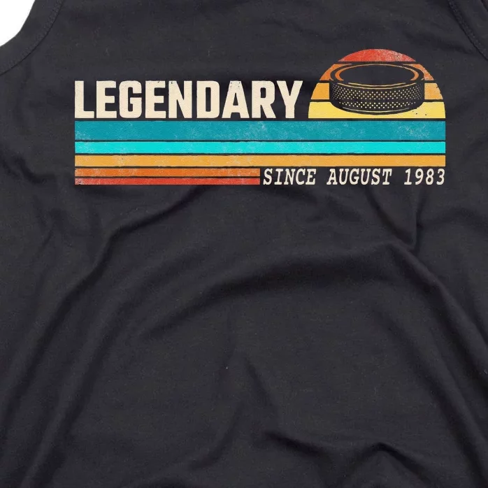 Hockey Player Legend Since August 1983 Birthday Tank Top