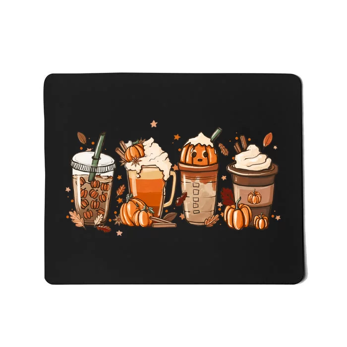 Halloween Pumpkin Latte Drink CupFall Coffee Pumpkin Spice Mousepad