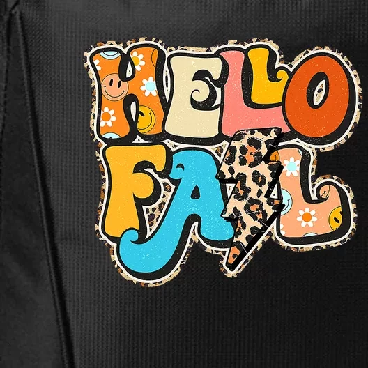 Hello Pumpkin Leopard Autumn Season Fall Vibes City Backpack