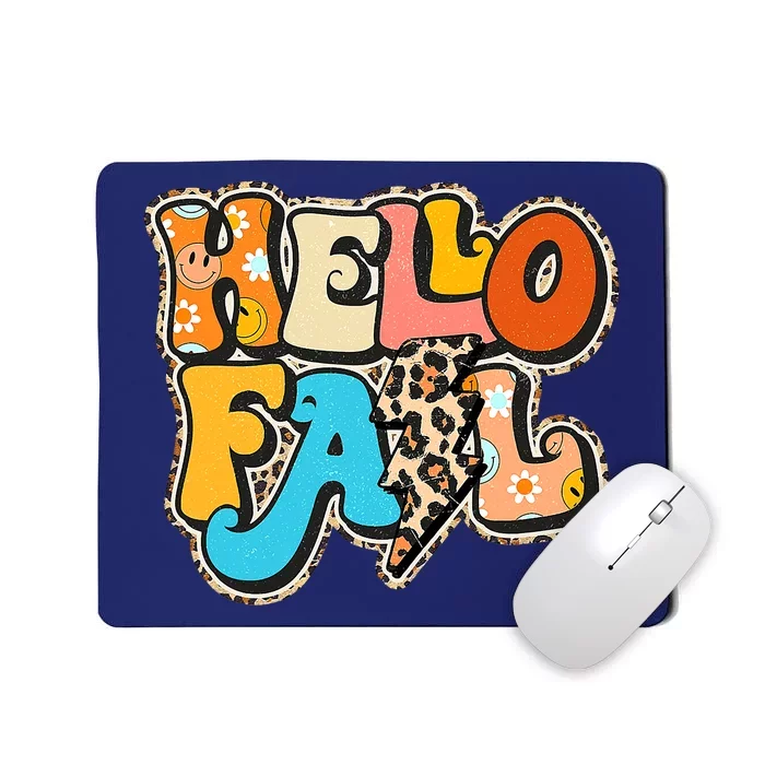 Hello Pumpkin Leopard Autumn Season Fall Vibes Mousepad