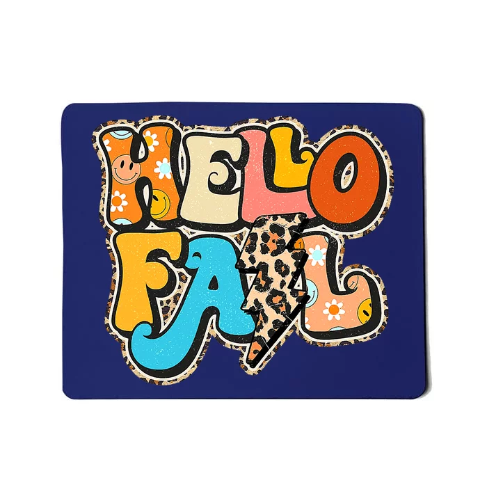 Hello Pumpkin Leopard Autumn Season Fall Vibes Mousepad