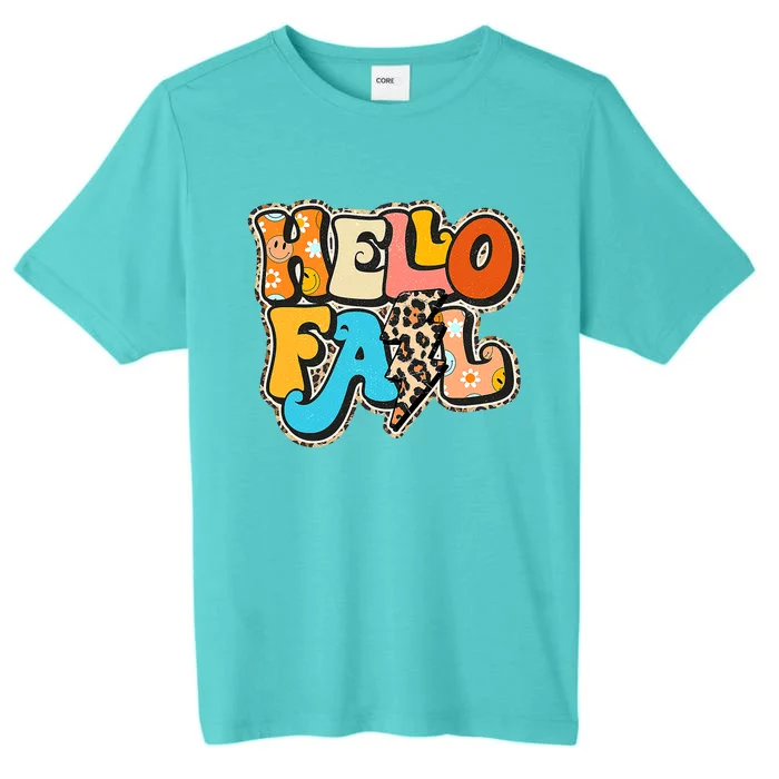 Hello Pumpkin Leopard Autumn Season Fall Vibes ChromaSoft Performance T-Shirt