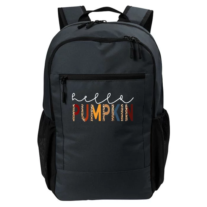 Hello Pumpkin Leopard Print For Fall Thanksgiving Halloween Daily Commute Backpack