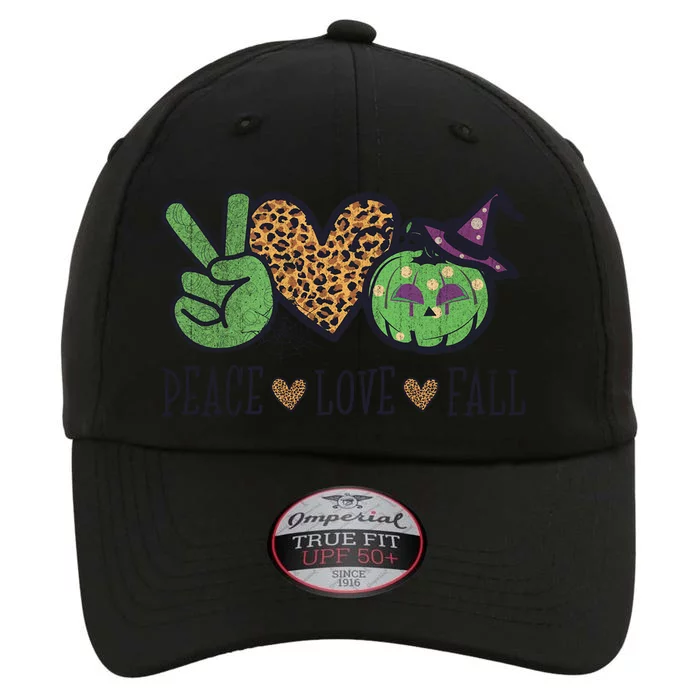 Halloween Peace Love Fall Pumpkin Hearts Green Gift The Original Performance Cap