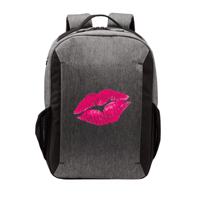 Hot Pink Lips Neon 80s Lipstick Party Vector Backpack