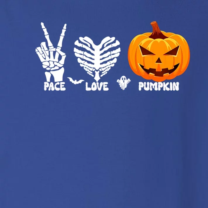 Halloween Peace Love Pumpkin Funny Skeleton Hand And Heart Cute Gift Toddler Long Sleeve Shirt