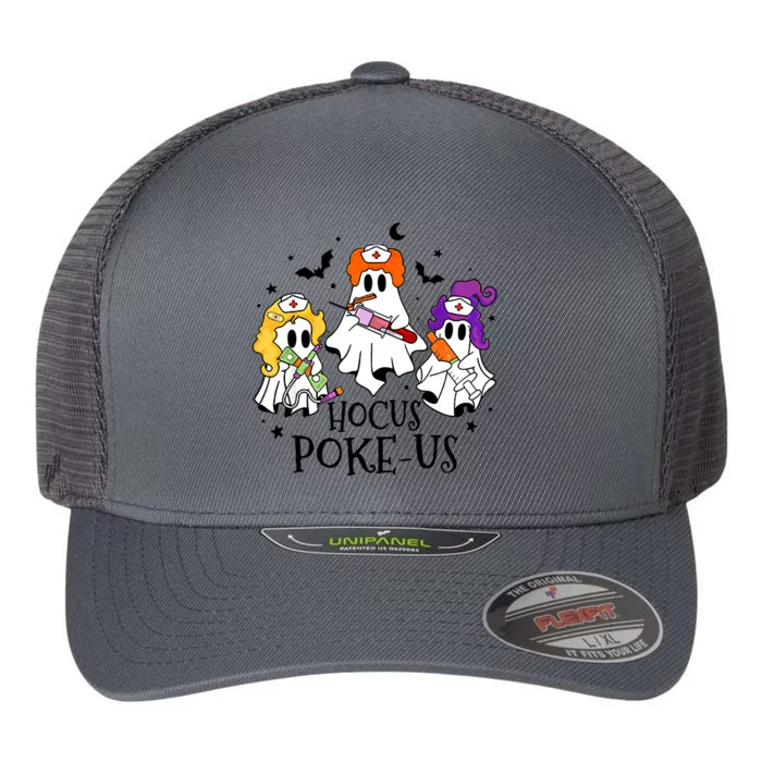 Halloween Phlebotomist Medical Lab Tech Spooky Er Crew Gift Flexfit Unipanel Trucker Cap