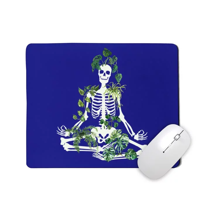 House Plant Meditating Skeleton Gift Mousepad