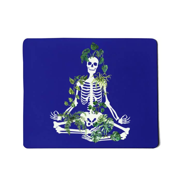 House Plant Meditating Skeleton Gift Mousepad