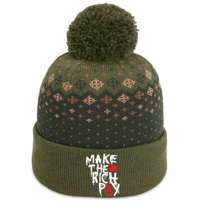 Hasan Piker Make The Rich Pay The Baniff Cuffed Pom Beanie