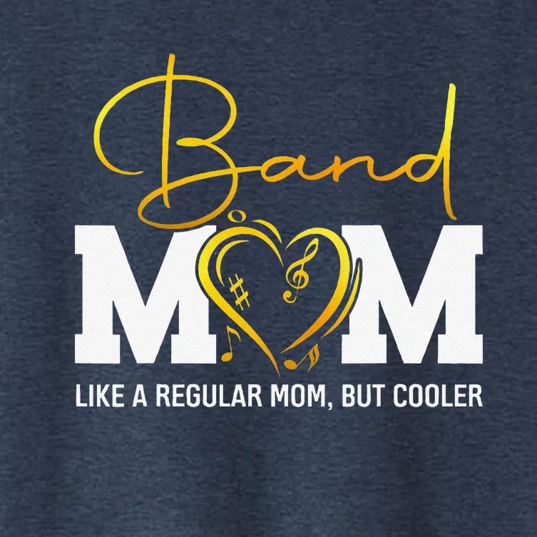 Heart Proud Marching Band Mom Like A Regular Mom But Cooler Women's Crop Top Tee