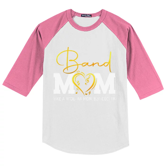 Heart Proud Marching Band Mom Like A Regular Mom But Cooler Kids Colorblock Raglan Jersey