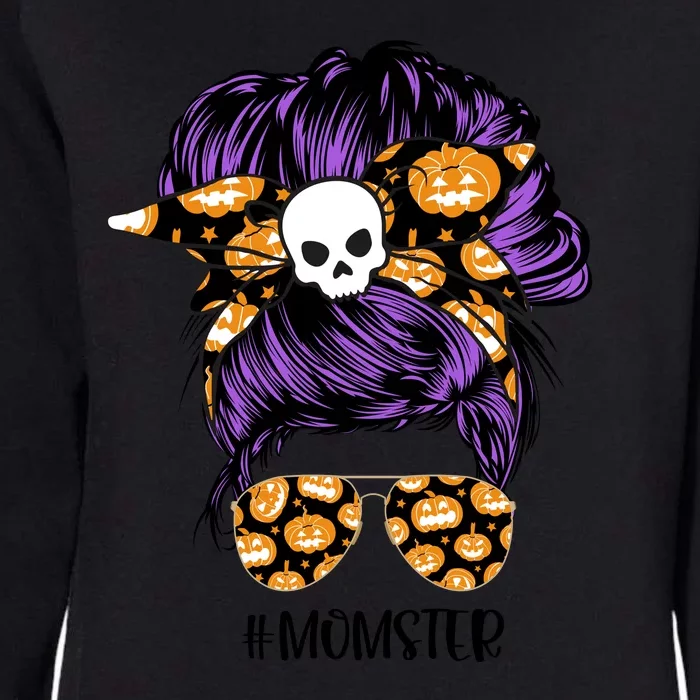 Halloween Pumpkin Momster Mom Womens California Wash Sweatshirt