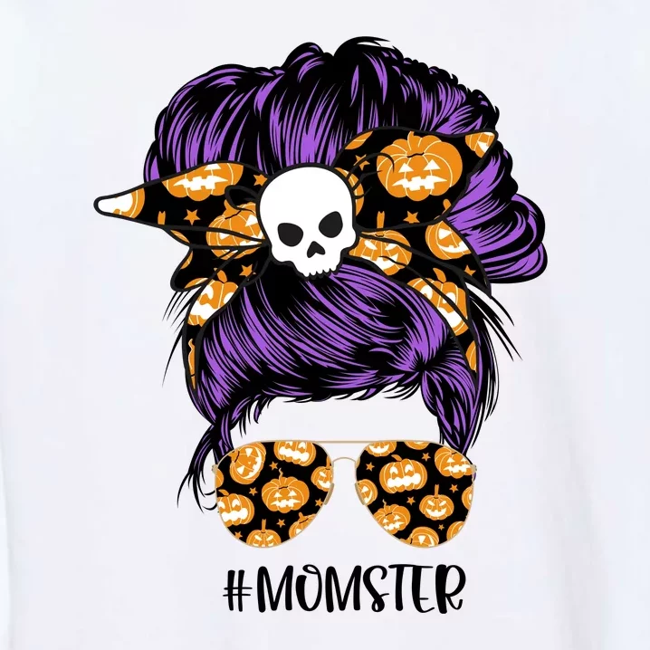 Halloween Pumpkin Momster Mom Garment-Dyed Sweatshirt