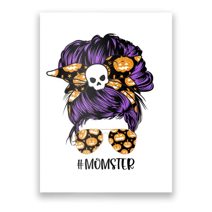 Halloween Pumpkin Momster Mom Poster