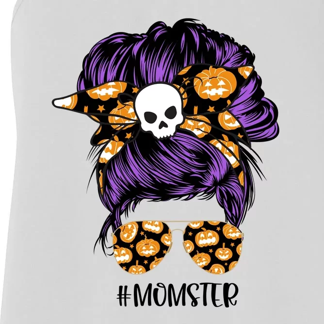 Halloween Pumpkin Momster Mom Women's Racerback Tank