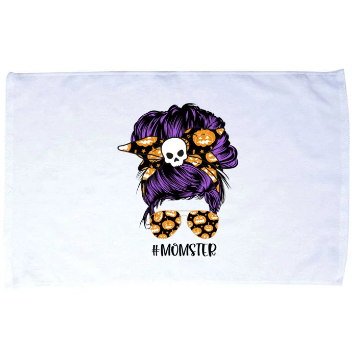 Halloween Pumpkin Momster Mom Microfiber Hand Towel