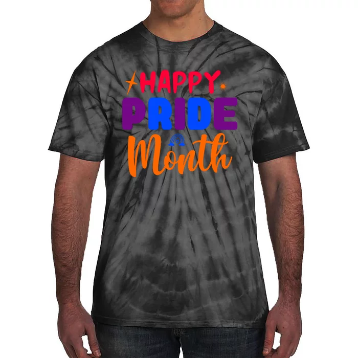 Happy Pride Month Celebration Tie-Dye T-Shirt