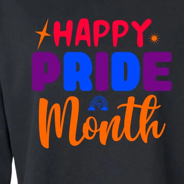 Happy Pride Month Celebration Cropped Pullover Crew