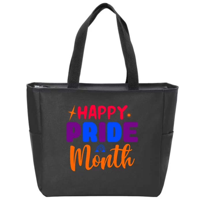 Happy Pride Month Celebration Zip Tote Bag