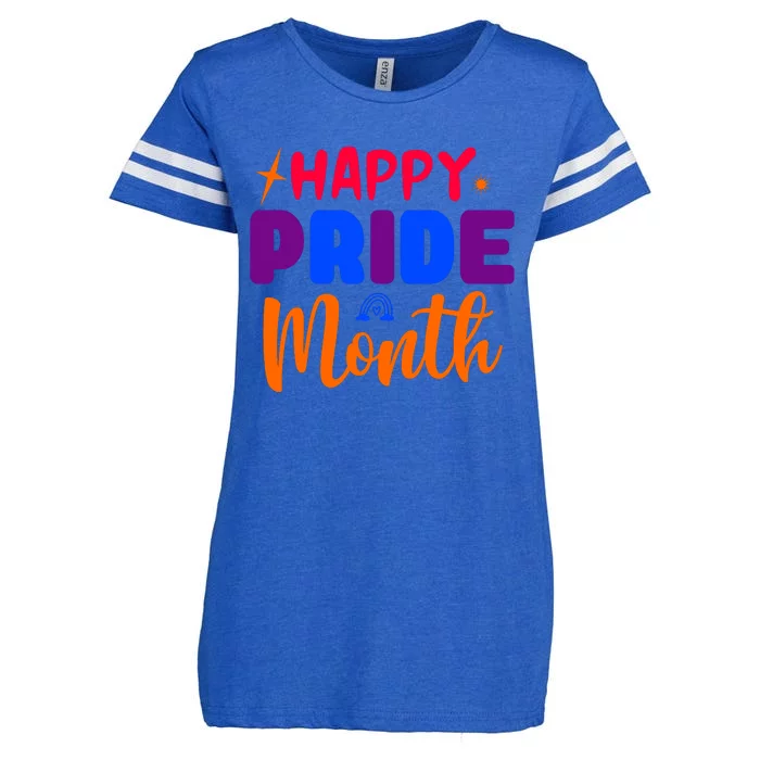 Happy Pride Month Celebration Enza Ladies Jersey Football T-Shirt