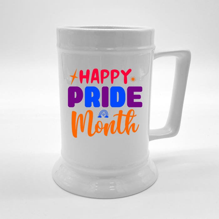 Happy Pride Month Celebration Front & Back Beer Stein