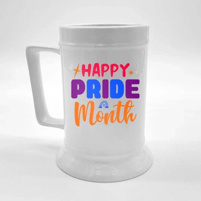 Happy Pride Month Celebration Front & Back Beer Stein