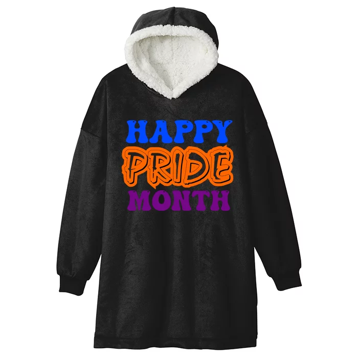 Happy Pride Month Celebration Hooded Wearable Blanket