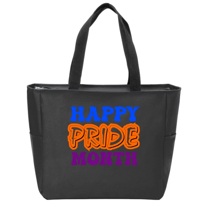 Happy Pride Month Celebration Zip Tote Bag