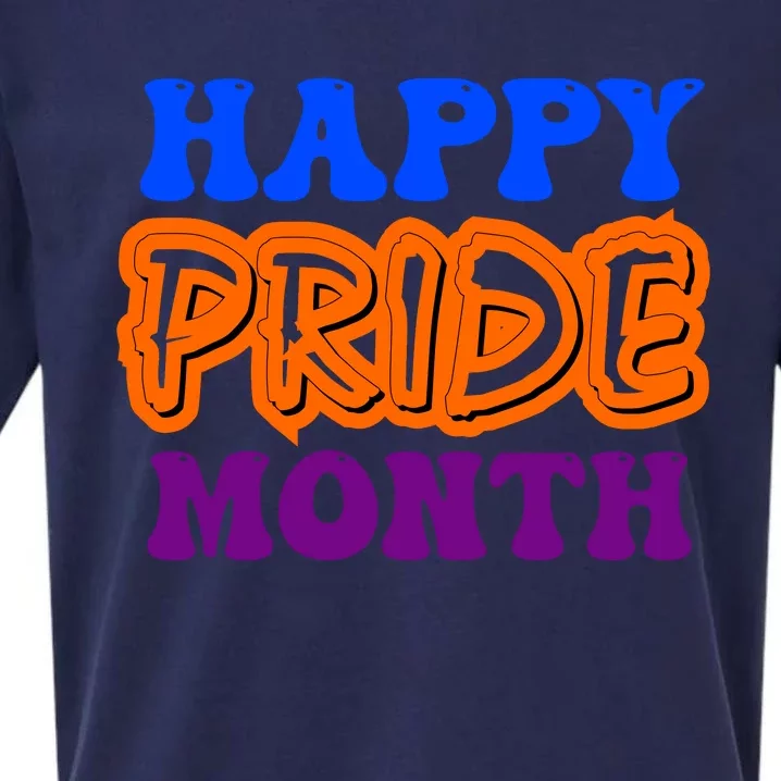 Happy Pride Month Celebration Sueded Cloud Jersey T-Shirt