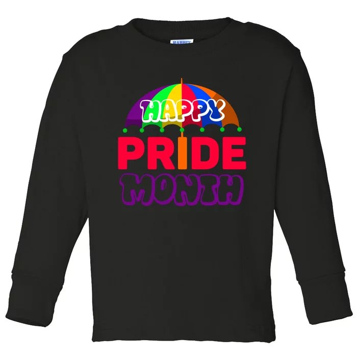 Happy Pride Month Celebration Toddler Long Sleeve Shirt