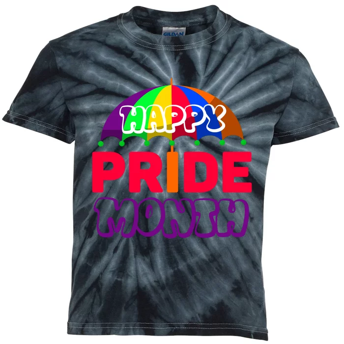 Happy Pride Month Celebration Kids Tie-Dye T-Shirt