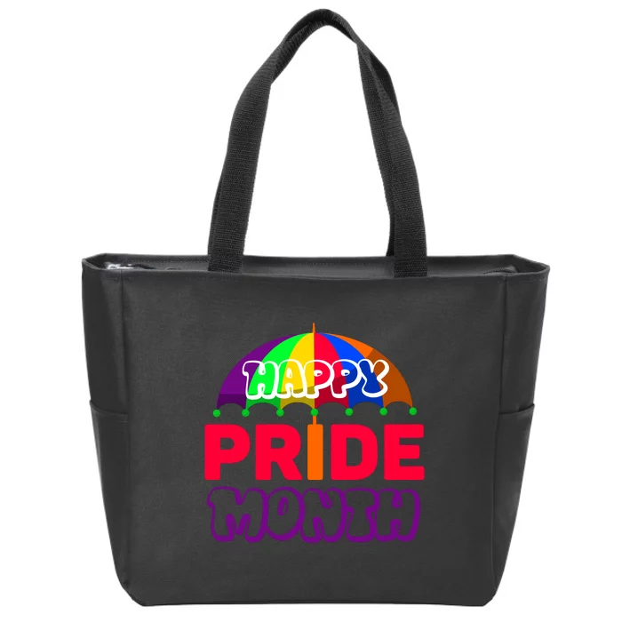 Happy Pride Month Celebration Zip Tote Bag