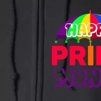 Happy Pride Month Celebration Full Zip Hoodie