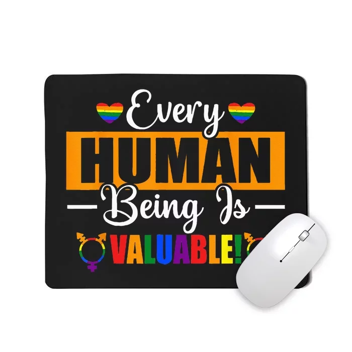 Happy Pride Month Rainbow Flag Design for Proud Ally Mousepad