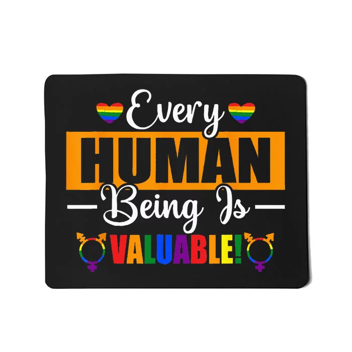 Happy Pride Month Rainbow Flag Design for Proud Ally Mousepad