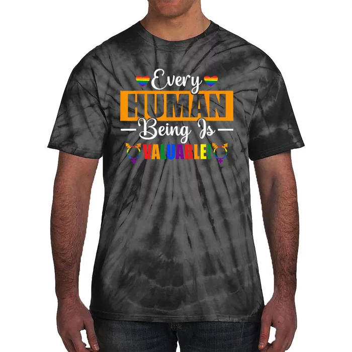 Happy Pride Month Rainbow Flag Design for Proud Ally Tie-Dye T-Shirt