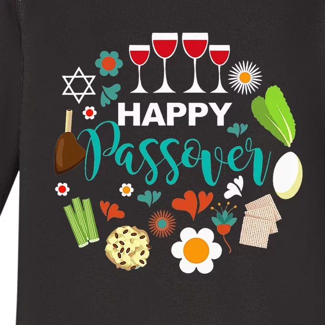 Happy Passover Meal Seder Dinner Baby Long Sleeve Bodysuit