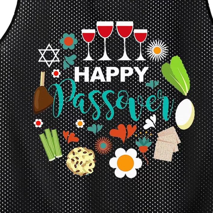 Happy Passover Meal Seder Dinner Mesh Reversible Basketball Jersey Tank