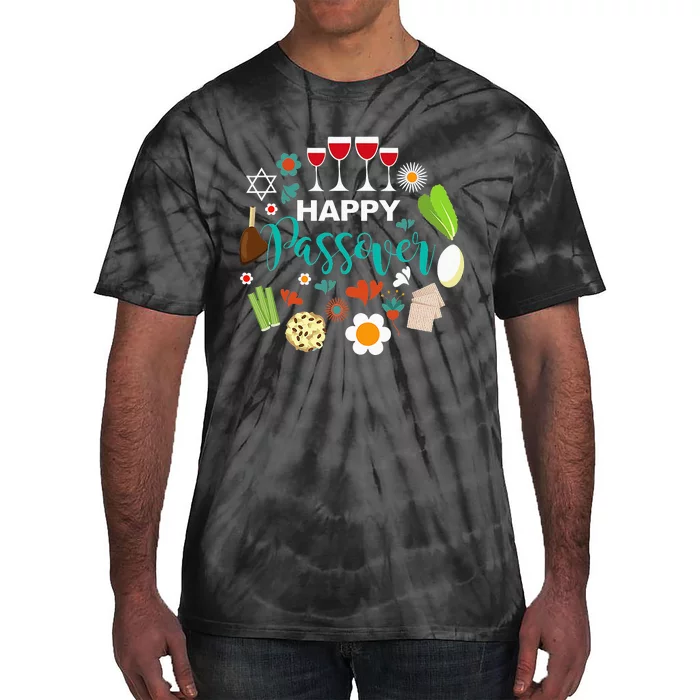 Happy Passover Meal Seder Dinner Tie-Dye T-Shirt