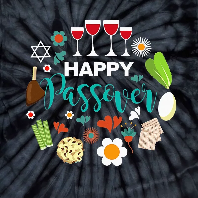 Happy Passover Meal Seder Dinner Tie-Dye T-Shirt