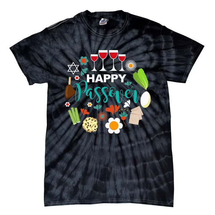 Happy Passover Meal Seder Dinner Tie-Dye T-Shirt