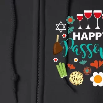 Happy Passover Meal Seder Dinner Full Zip Hoodie