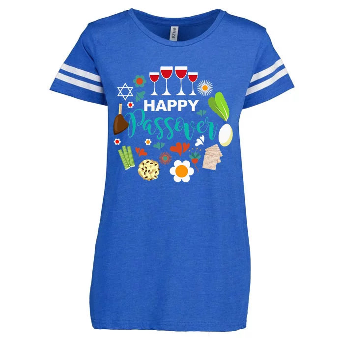 Happy Passover Meal Seder Dinner Enza Ladies Jersey Football T-Shirt