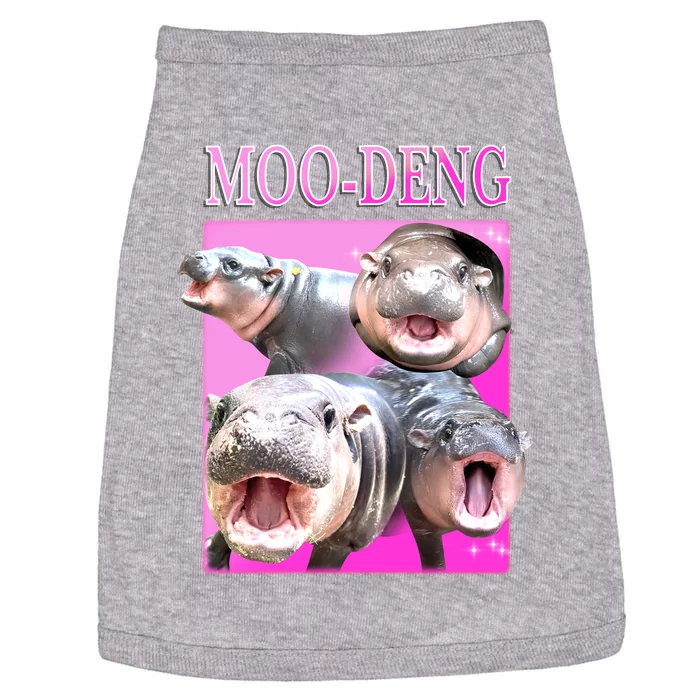 Hot Pink Moo Deng Hippo Meme Funny Doggie Tank