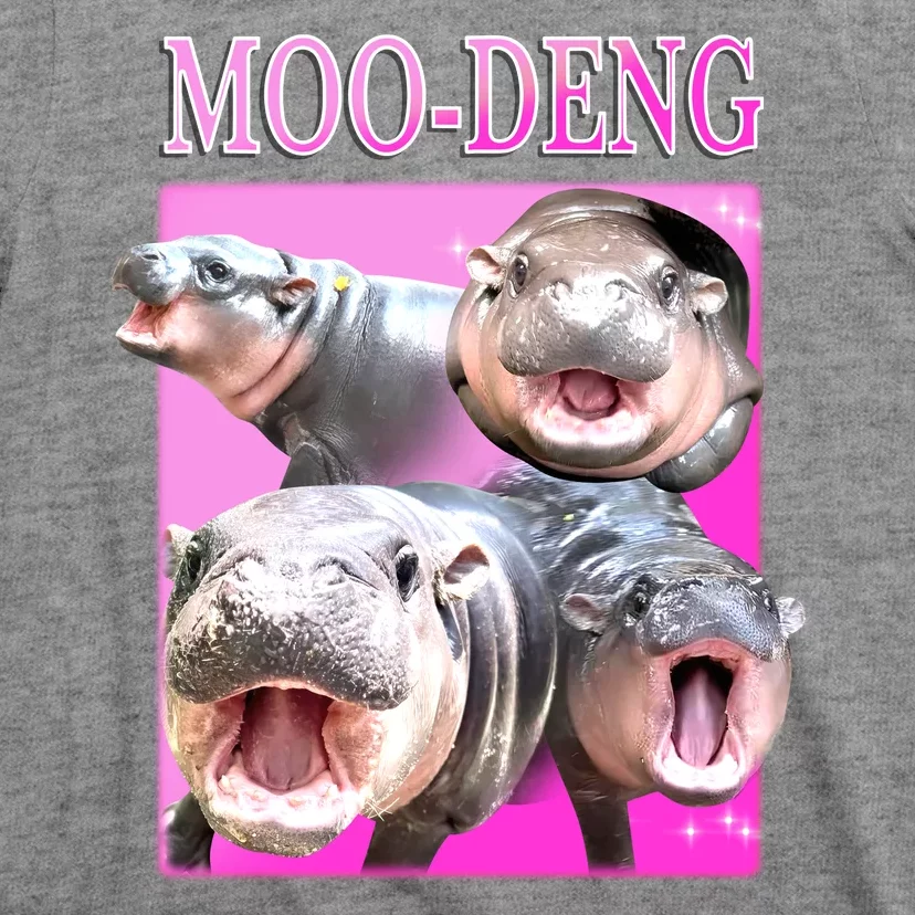 Hot Pink Moo Deng Hippo Meme Funny T-Shirt