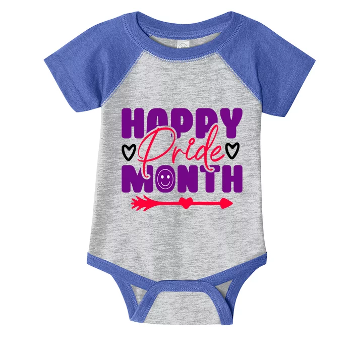 Happy Pride Month Celebration Graphic Infant Baby Jersey Bodysuit