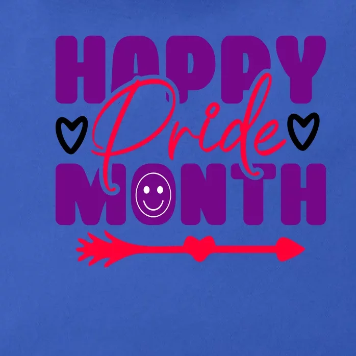 Happy Pride Month Celebration Graphic Zip Tote Bag