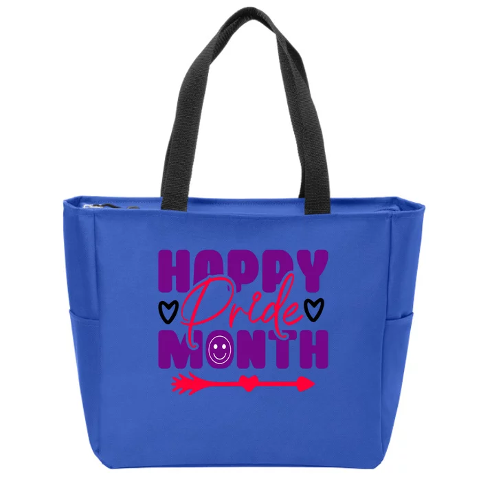 Happy Pride Month Celebration Graphic Zip Tote Bag